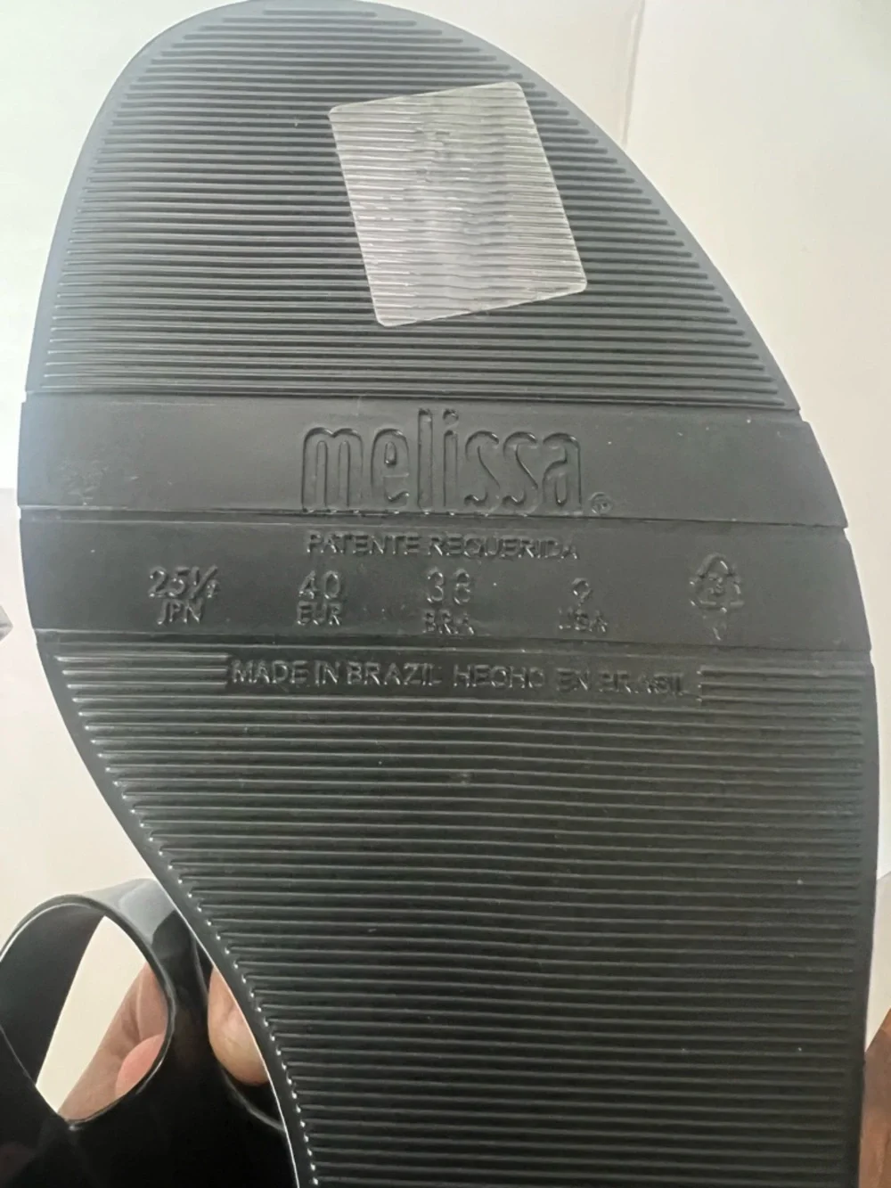 Melissa Mar Platform Sandals Black Jelly Chunky Size 9 - Picture 9 of 9